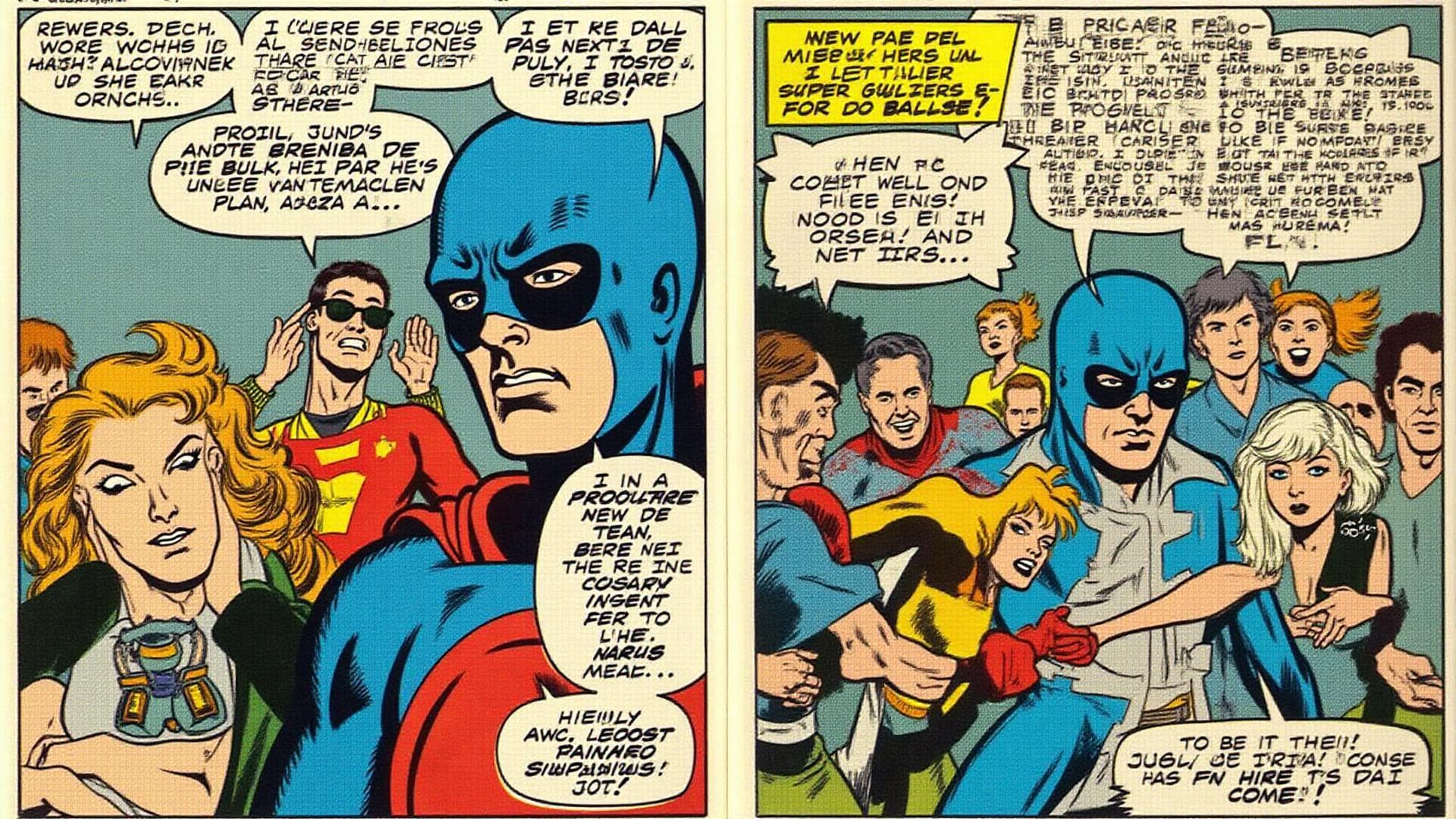 Ejemplo de traducción de cómic mostrando antes y después